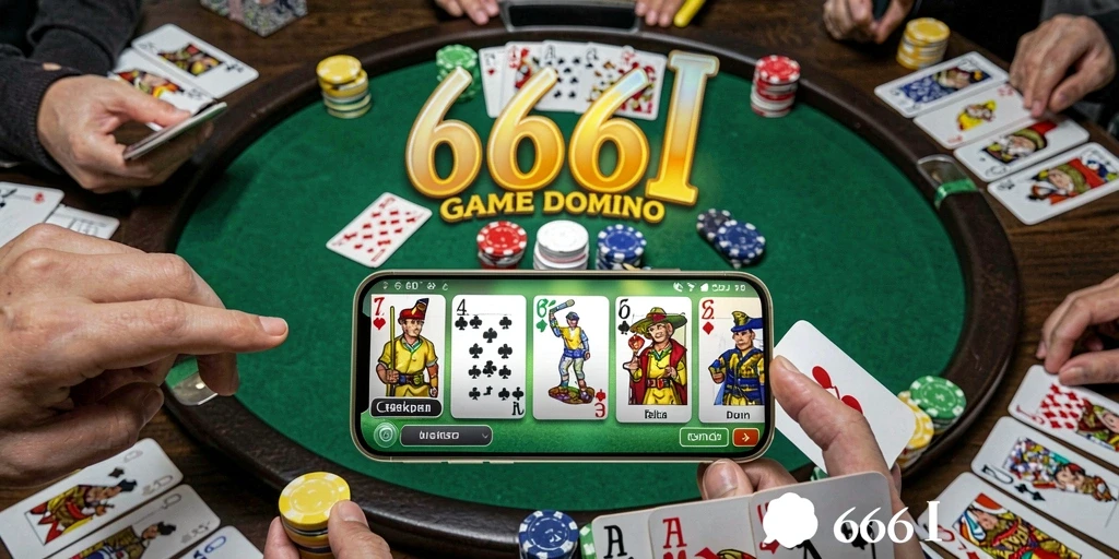 Tangkapan layar utama 666I menunjukkan gameplay Domino yang menarik.