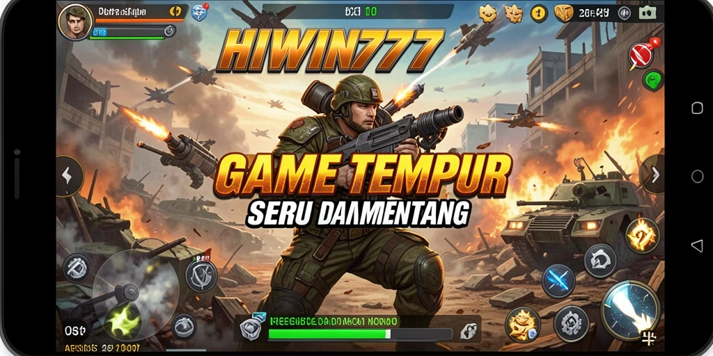 Tangkapan layar gameplay HIWIN777 menunjukkan aksi tempur yang mendebarkan.
