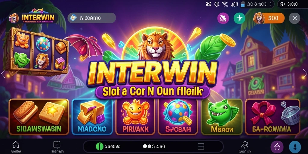 Tampilan gameplay INTERWIN yang menarik dan penuh warna.