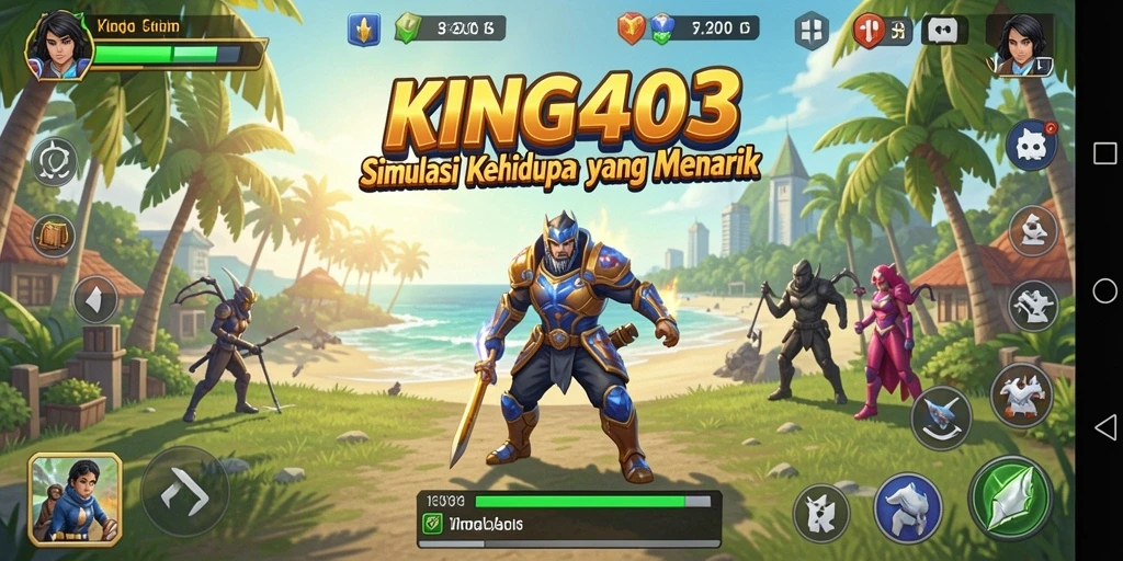 Screenshot KING403 menampilkan gameplay menarik dan interaksi karakter.