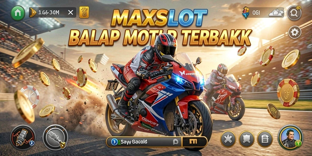 Tampilan gameplay seru dalam balapan motor cepat
