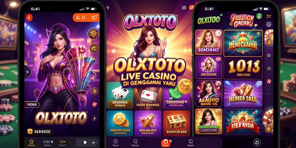 Screenshot OLXTOTO menampilkan dealer live yang berinteraksi dengan pemain.