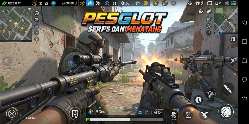 Tangkapan layar gameplay intens dari PESGSLOT yang memukau.