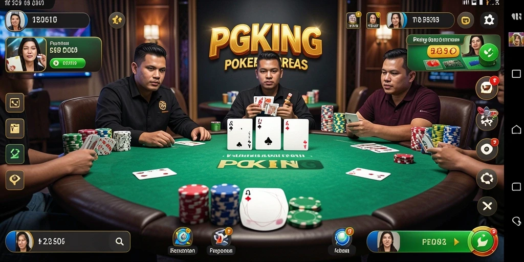 Screenshot gameplay PGKING menampilkan suasana poker yang seru dan interaktif.