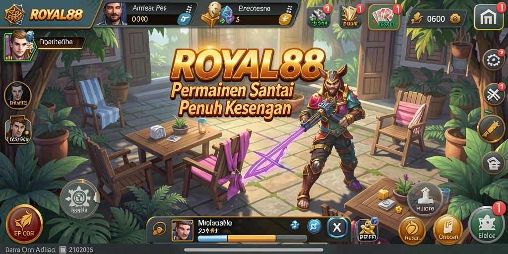 Tampilan gameplay menarik dan penuh warna di ROYAL88.