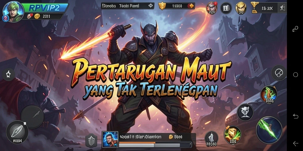 Tampilan gameplay seru dari RPVIP2 dengan pertarungan yang mendebarkan.