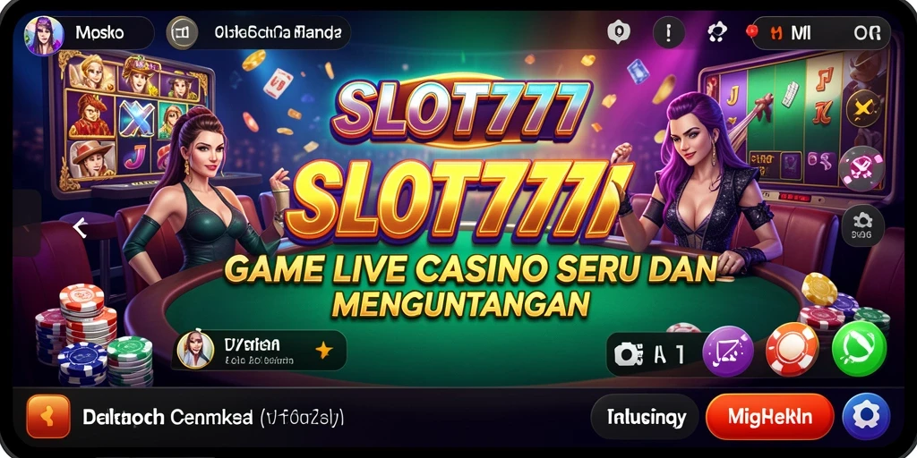 Tampilan gameplay Live Casino yang seru di SLOT777.